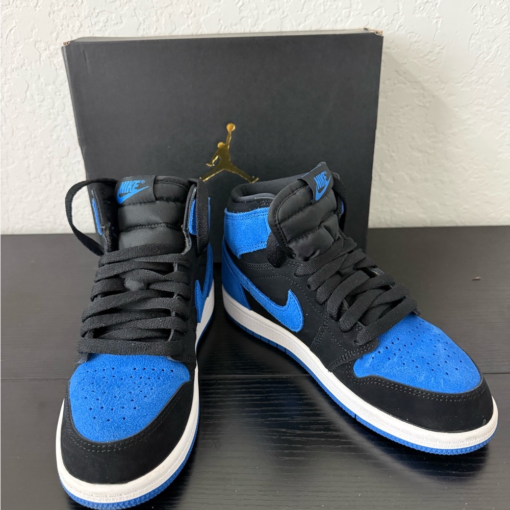 Nike Air Jordan 1 Retro High OG (PS) Black Royal Blue White